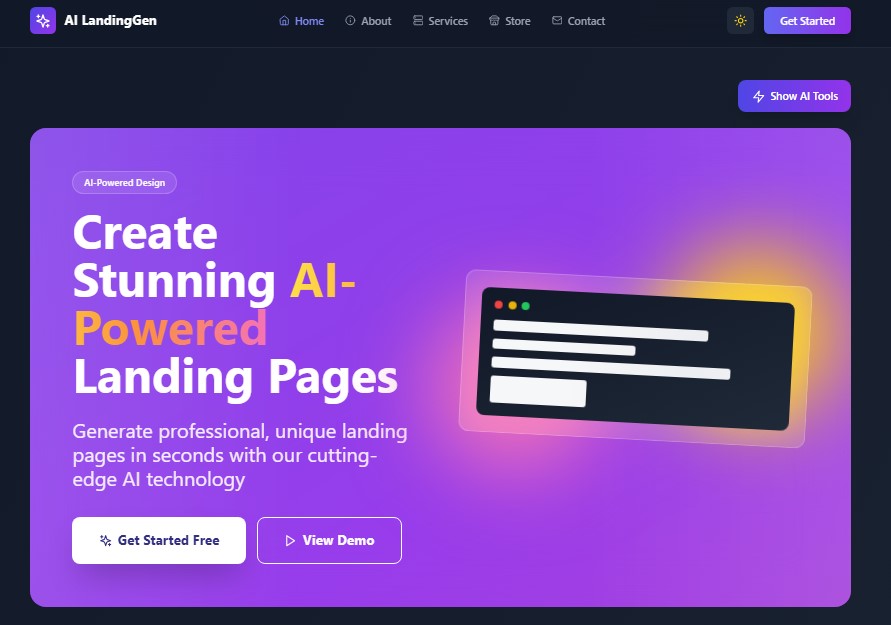 AI-Powered SaaS Landing Page